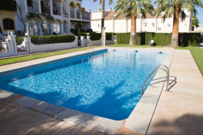 2 bedrooms house with shared pool furnished garden and wifi at Torrevieja 1 km away from the beach